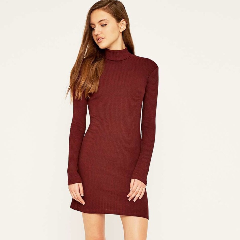 [BDG] Fleecy Long Sleeve Turtle Neck Dress XS